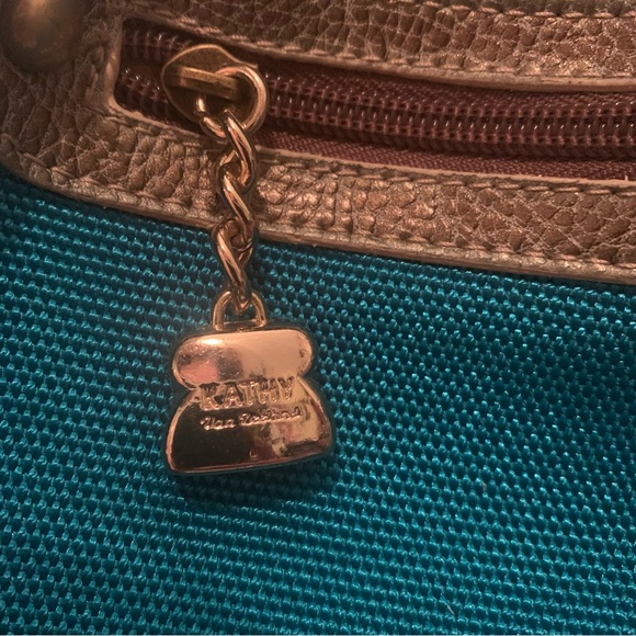 -SOLD-Kathy Van Zeeland Teal Cowgirl Rhinestone Buckle Shoulder Bag - Picture 7 of 8